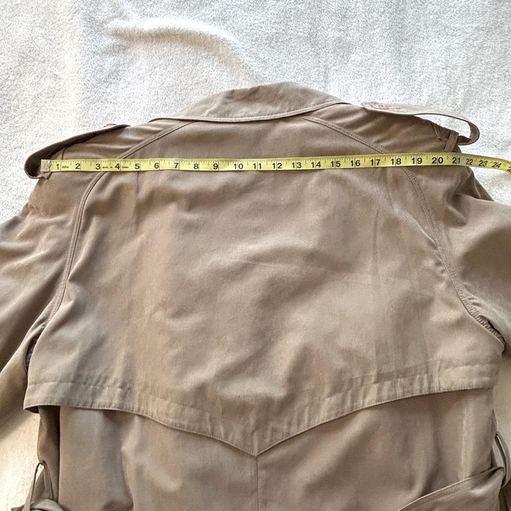 Vintage Brem Rainwear Taupe Tan Trench Raincoat w/ Button Liner - Picture 14 of 16